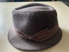 All American Stetson Men's Size S/M Brown Tweed Fedora Hat