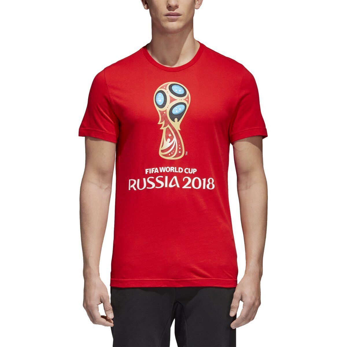 NWT Adidas Men's Soccer FIFA World Cup Emblem Russia 2018 T-Shirt