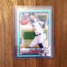 2021 Bowman Chrome Prospects Bobby Miller Aqua Shimmer Refractor /125 #BCP-75