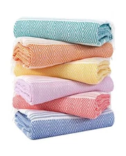 Genovega 6 Packs Oversized Turkish Beach Towels Set Bulk 74"x38" Ex... Fast Ship