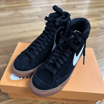 Nike Blazer Mid 77 Black White Gum Women's Size DB5461 001 Black