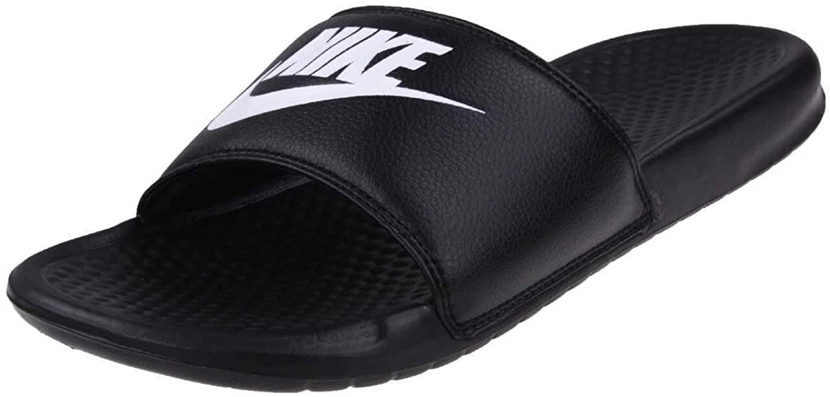 Nike Benassi JDI Slides Black/White Sandals Just Do It 343880-090 Flip Flop  12 884751712029 | eBay