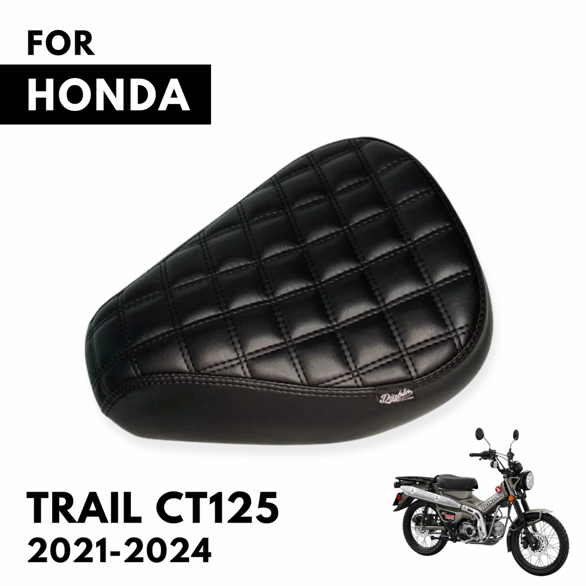 Black Hunter Cub Seat Slim Low Profile Diabolus For 2021-2024