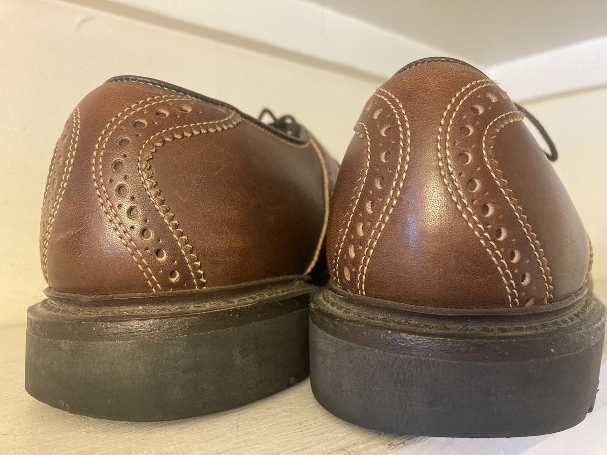 Allen Edmonds Canfield Burgundy Leather Wingtip Oxford Shoes Mens 11 C USA Made Size 10 men main image 4
