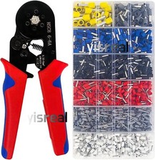 1200pcs Cable Wire Electrical Terminals Ferrule Crimper Plier Crimping Tool Kit