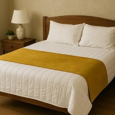 Bufanda de terciopelo de lujo para corredor de cama/toalla de cola de cama hotel hogar dormitorio ropa de cama decoración