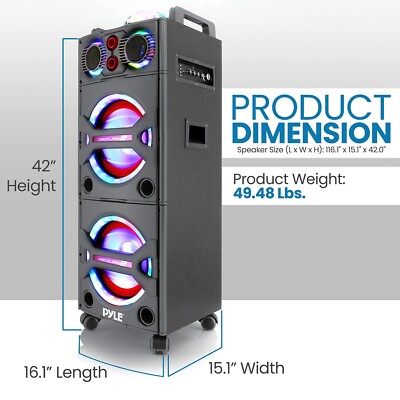 Pyle PSUFM1043BT Karaoke Speaker Sytem