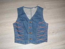 Vintage Wrangler Vest Women’s Medium Denim 1980s Button Western Cowgirl USA Made