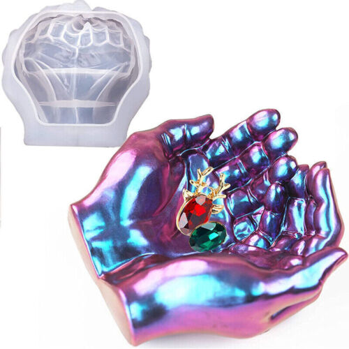 Hand Shape Silicone Ashtray Resin Mold Holder Tray Mould Casting Epoxy Crafts AU - Picture 5 of 12