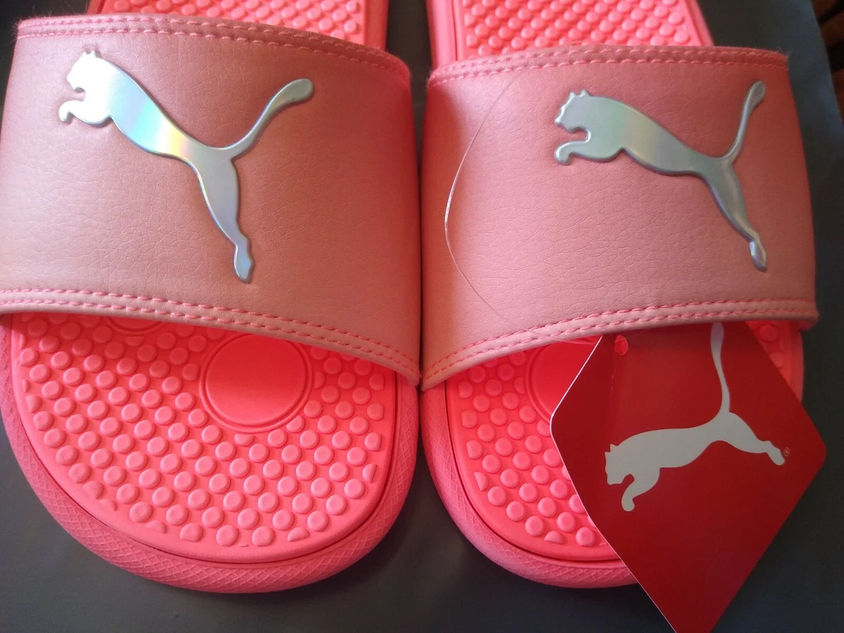 NWT PUMA COOL CAT OMBRE II GIRLS KIDS SLIDES SLIDE SANDALS APRICOT