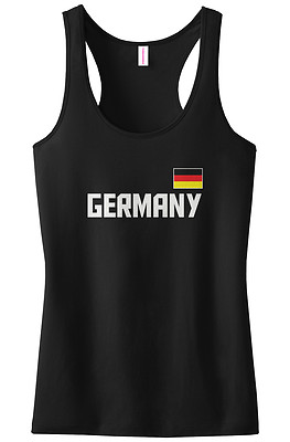 Threadrock Women's Germany National Team Racerback Tank Top German Deutschland