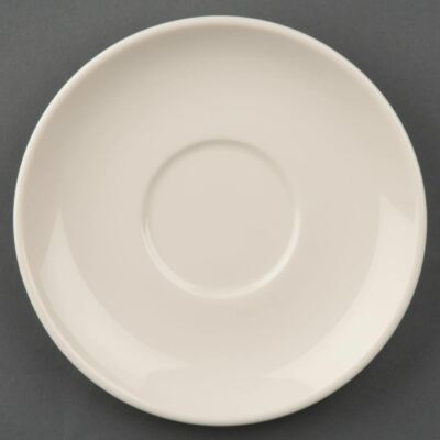 Olympia Elfenbein Stapeluntertassen aus Porzellan - passend für Teetasse U106 12er Pack