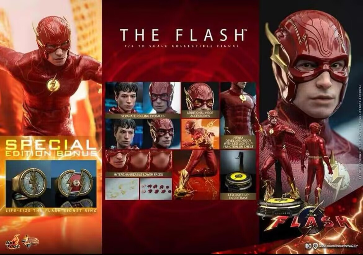 New Hot Toys MMS713B The Flash Special Edition 1/6 Action Figure