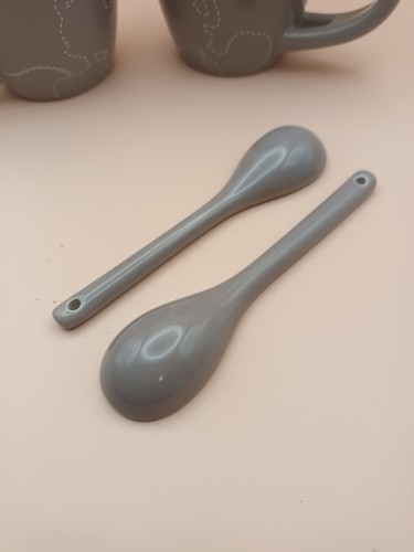 Disneyland Paris - Mickey Mouse Outline 2 x Ceramic Cup & Spoon - Disney - Picture 5 of 9