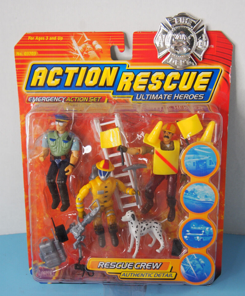 ACTION RESCUE Ultimate Heroes Emergency Action Set 2002 Lanard Rescue ...