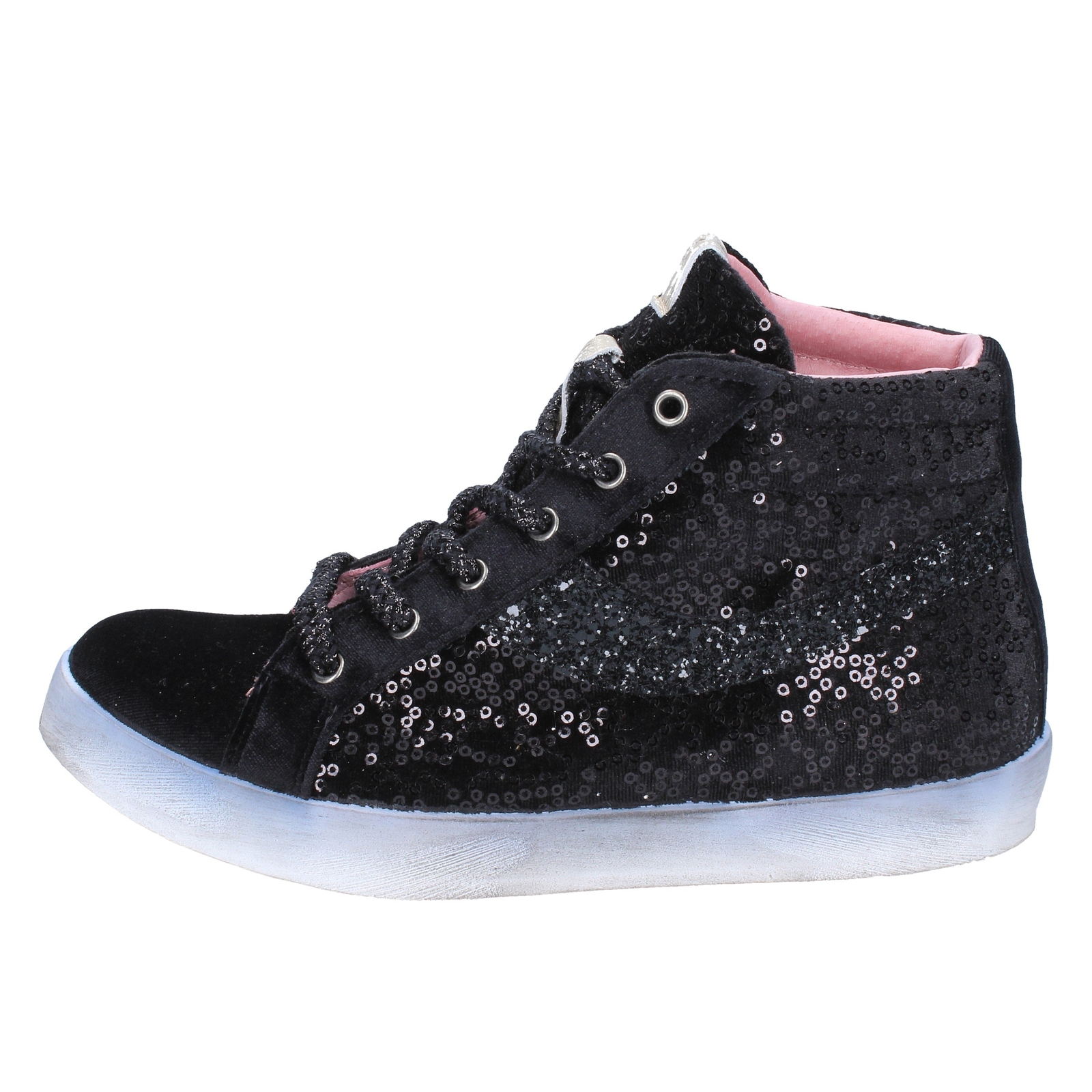 Кроссовки Scarpe donna FIORI DI PICCHE 36 EU с пайетками nero velluto BX345-36