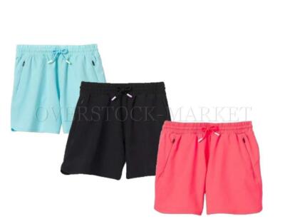 NEW GIRL'S ALL IN MOTION QUICK DRY ATHLECTIC SHORT! ZIP POCKETS! VARIETY SZ/CLRS