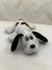 Vintage Tonka Pound Puppies Newborns White Brown Spots Dog Plush Stuffed 8 Toy
