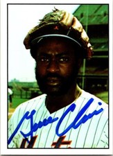 Gene Clines autographed baseball card (New York Mets) 1975 SSPC #543-1