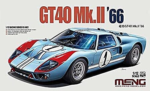 自動車 meng model FORD GT40 Mk.II '66 1/12 Meng '66 Ford GT40 MK.II - Plastic Model Car Vehicle Kit - 1/12