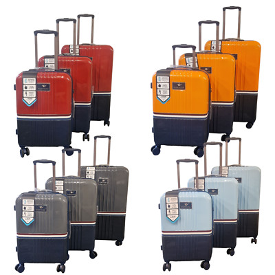 HQ Koffer Reisegepäck Trolley 4 Rollen leichte Hartschale PP Kabine