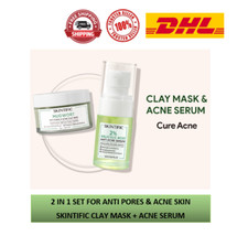 2 in 1 SET SKINTIFIC Anti Pores Acne Skin 55g Clay Mask  Serum 20ml FAST SHIP