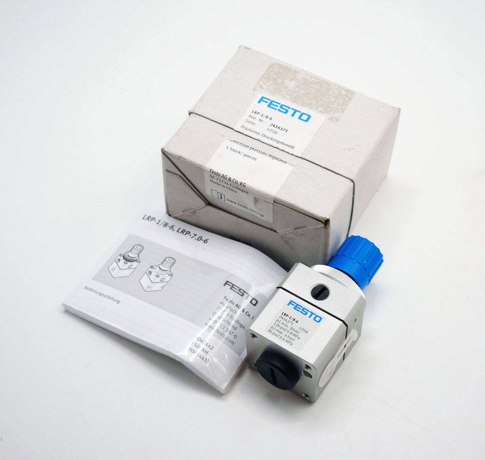 Festo LRP-1/8-6 2416371 Precision Pressure Control Valve -Unused/Original Packaging-