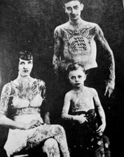 Vintage Tattoo Image 14 x 11" Photo Print