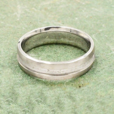 Sterling Silver 935 6 mm Thick/Wide Frost Band/Ring Size 10