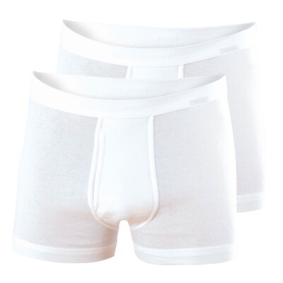 AMMANN Herren Boxershorts mit Eingriff Feinripp 100% Baumwolle Unterhose 2 Stück