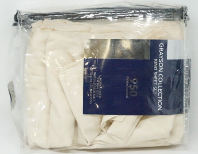 AQ Textiles Grayson 950 Thread Count Cotton Blend 3-Pc. Sheet Set - KING - Ivory
