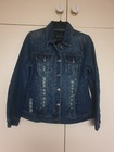 "Live A Little" Distressed As New - Denim Jacket - M - Fit Size 12-14