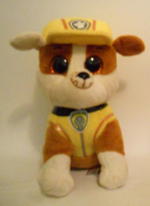Ty Beanie Paw Patrol "RUBBLE" Bulldog 6 Inch Stuffed Toy 2019 (No Hang Tags)