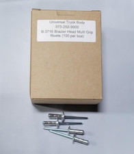100 pack - 1610-3716 Aluminum/Steel Brazier Rivet 3/16" - Morgan Supreme Kidron