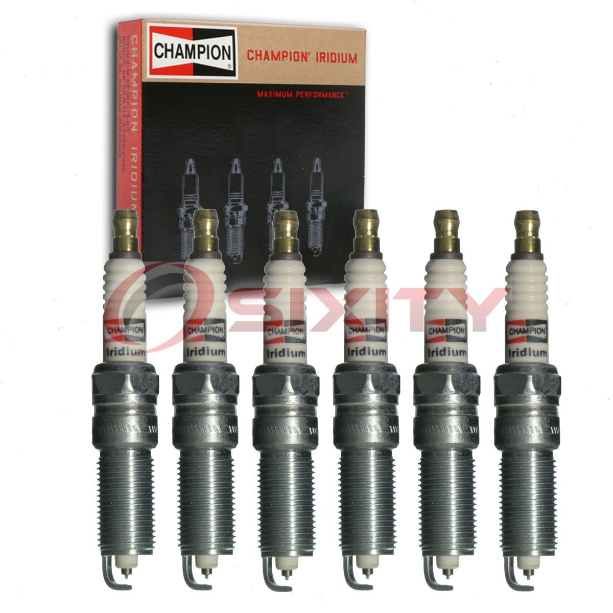 6 pc Champion Iridium Spark Plugs for 2008 Chrysler 300 2.7L V6 Ignition lv