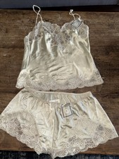 Deadstock NWT Oscar De La Renta Vintage Poly With Lace Cami Set Size 6