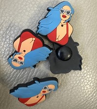 Karol G Shoe Charms For Crocs Blue Hair Heart Music Singer Jibbitz