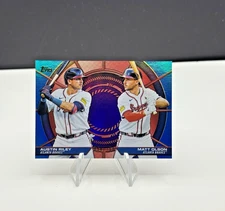 2025 Topps Dynamic Duos Austin Riley Matt Olson Blue Holo #DD-17 Braves /150 SP