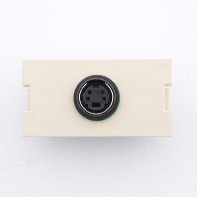 Leviton Ivory MOS S-Video 1-Unit Jack Wallplate Filler Insert Module 41291-1VI