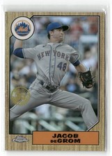 2022 Topps Chrome Ben Baller Edition #87BC-7 Jacob deGrom 1987 Topps Baseball