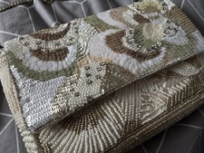 Image of Accessorize Bridal Hand-beaded Clutch Bag with Chain Strap