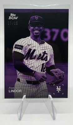 2025 Topps Black & White - Francisco Lindor #113 Purple /25