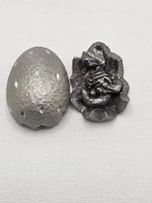 Vtg 1992 Pewter Babby Dragon Hatching Figurine Signed By Radcliffe RF1734