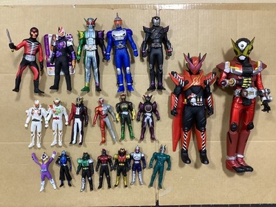 Bandai Kamen Rider Soft Vinyl Figure Bulk Lot Geiz Build OOO W ZO Shocker Geats