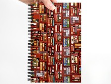 Blank Journal 5.5  8.5 Inches, Bookish, Spiral Bound, 140 Pages Notebook