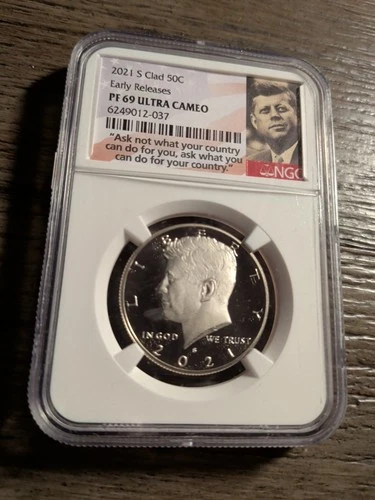 2021 S Silver Kennedy Half Dollar 50C Early Releases  NGC PF69 Ultra Cameo