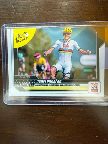 2026 Panini Instant Tour de France #8 Tadej Pogacar Stage 3 Win Yellow Jersey