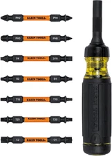 Klein Tools 32315HD 15-In-1 Multi-Bit Ratcheting Screwdriver, Impact-Rated, 7 Do