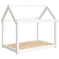 Hundebett Weiß 101X70X90 Cm Massivholz Kiefer