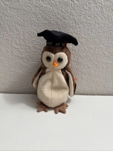 Ty Beanie Baby Wise the Owl 1998 Vintage with Error Tags